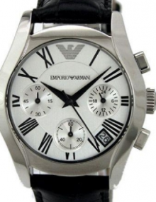 Armani Classic Silver Women's Ar0670 Leather Watch-0