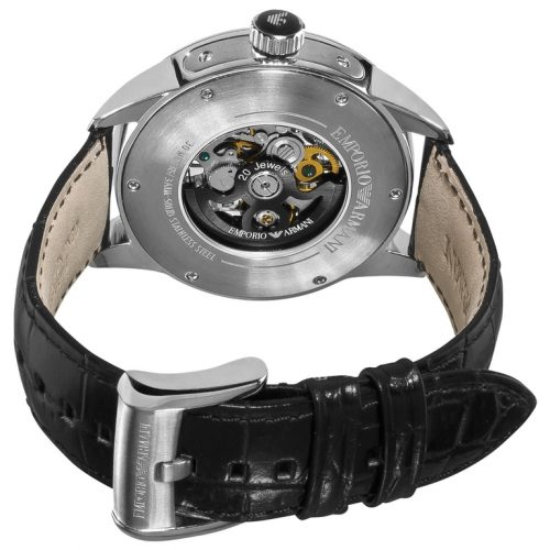 Armani Meccanico Silver Men's Ar4629 Leather Watch-329