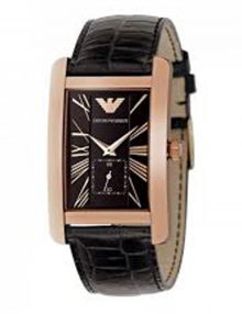 Armani Classic Black Women's Ar0169 Leather Watch-0