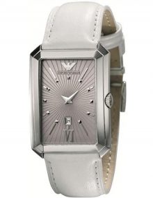 Armani Classic Grey Women's Ar0461 Leather Watch-0