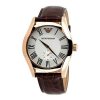 Armani Analog Silver Men's Ar0677 Leather Watch-0