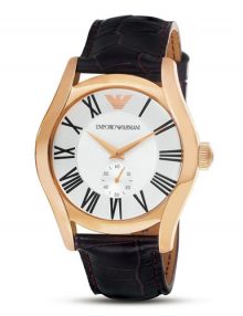 Armani Classic Silver Women's Ar0678 Leather Watch-0