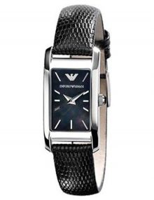 Armani Classic Black Women's Ar0731 Leather Watch-0