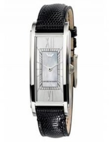 Armani Classic Silver Women's Ar0785 Leather Watch-0