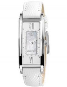 Armani Classic Silver Women's Ar0787 Leather Watch-0