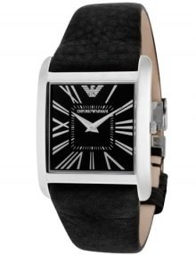 Armani Superslim Black Women's Ar2007 Leather Watch-0