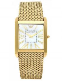 Armani Classic Brown Women's Ar2017 Gold Watch-0