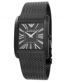 Armani Superslim Black Women's Ar2029 Black Ion Plated Watch-0