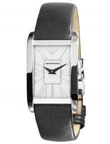 Armani Superslim Silver Women's Ar2031 Leather Watch-0