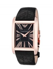 Armani Superslim Black Women's Ar2035 Leather Watch-0