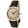 Armani Slim Brown Women's Ar2042 Leather Watch-0