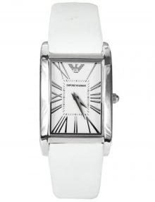 Armani Classic Silver Women's Ar2046 Leather Watch-0