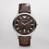 Armani Analog Black Women's Ar2414 Leather Watch-0