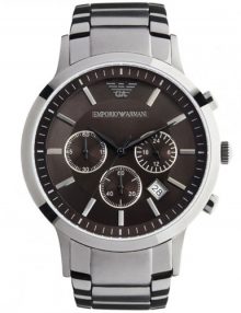 Emporio Armani AR2454 Classic Gents Black Ion Plated Cronograph Watch