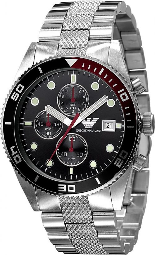 Armani Sport Black Men's Ar5855 Steel Watch-0