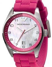 Armani Fashion Mother Of Pearl Women's Ar5880 Silicone Watch-0