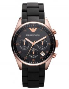 Armani Sportivo Black Women's Ar5906 Silicone Watch-0