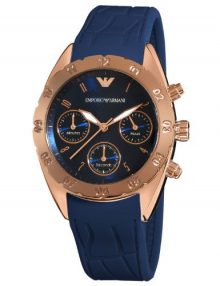 Armani Sportivo Blue Women's Ar5939 Silicone Watch-0
