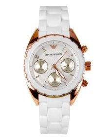 Armani Sportivo Silver Women's Ar5945 Silicone Watch-0
