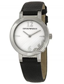 Emporio Armani Women's AR8013 Watch Black Leather