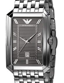 Emporio Armani Classic Collection Steel Bracelet Gunmetal Dial Men's Watch AR0458