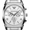 Emporio Armani Men's AR0350 Classic Silver Chronograph Dial Watch