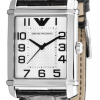 Emporio Armani Leather Collection Silver-tone Dial Ladies Watch AR0487