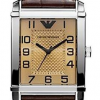 Emporio Armani Brown Leather Strap Mens Watch AR0489