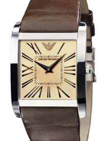 Emporio Armani Men's AR2018 Classic Brown Leather Band Watch