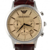 Emporio Armani Men's AR2433 Chronograph Stainless Steel and Brown Leather Watch