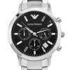 Emporio Armani Men's AR2435 Chronograph Black Dial Stainless Steel Watch