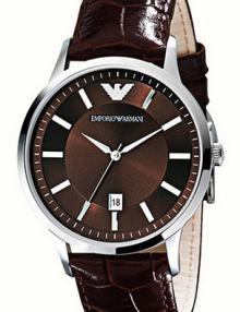 Emporio Armani Men's AR2413 Classic Brown Dial and Strap Watch