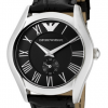Armani Classic Black Women's Ar0644 Leather Watch-0