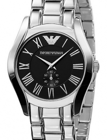 Emporio Armani Women's AR0681 Charcoal Grey Dial Stainless Steel Watch