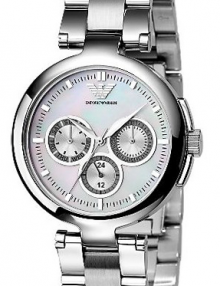 Emporio Armani Ladies Mop Chronograph Watch AR0734