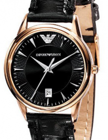 Emporio Armani Classic Leather Black Dial Women's Watch AR2445