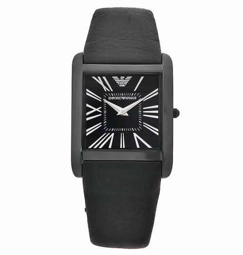 Emporio Armani Men's AR2027 Classic Black Leather Watch