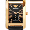 Emporio Armani Men's AR0168 Stainless Steel Analog with Gold Tone Bezel Watch