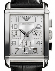 Emporio Armani Men's AR0333 Classic Silver Chronograph Dial Watch