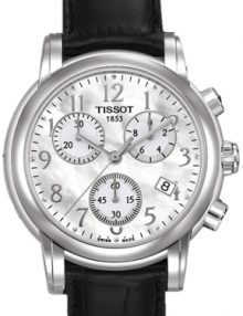 Tissot Dressport Mother Of Pearl Women's T050.217.16.112.00 Leather Watch-0