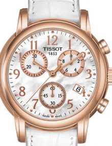 Tissot Dressport Mother Of Pearl Women's T050.217.36.112.00 Leather Watch-0