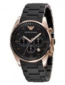 Armani Analog Black Men's Ar5905 Silicone Watch-0