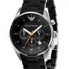 Emporio Armani Black Scratch Free Black Dial Chronograph Men's Watch AR5858