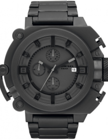 Diesel Chronograph Watch With Huge Tem And Knobs DZ4244 Gunmtel Stainless Steel With LED Light