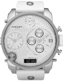 Diesel Men's SBA Oversize Badass White Watch DZ7194