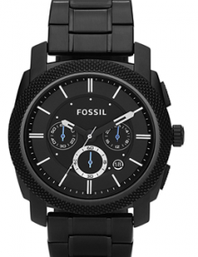Fossil Men's Stainless Steel Chronograph Watch with Black Ion Plating FS4552