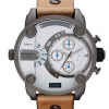 Diesel SBA Dual Time Chronograph Gunmetal IP Stainless Steel Mens Watch DZ7269