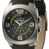Diesel Black Leather Band Men's Wrist Watch DZ1109 Brand New 2 Year Warrant