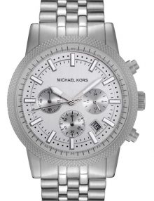 Michael Kors Watches Men's 5 link Silver Chrono