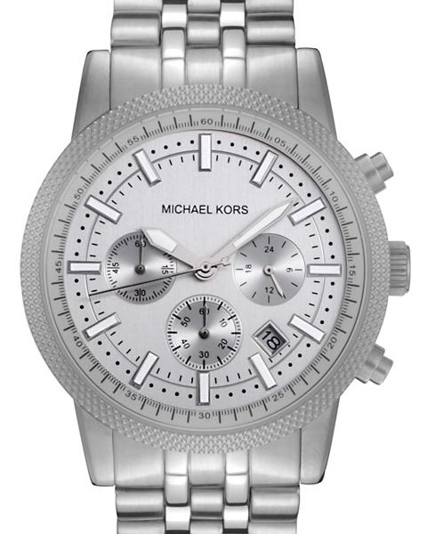 Michael Kors Watches Men's 5 link Silver Chrono